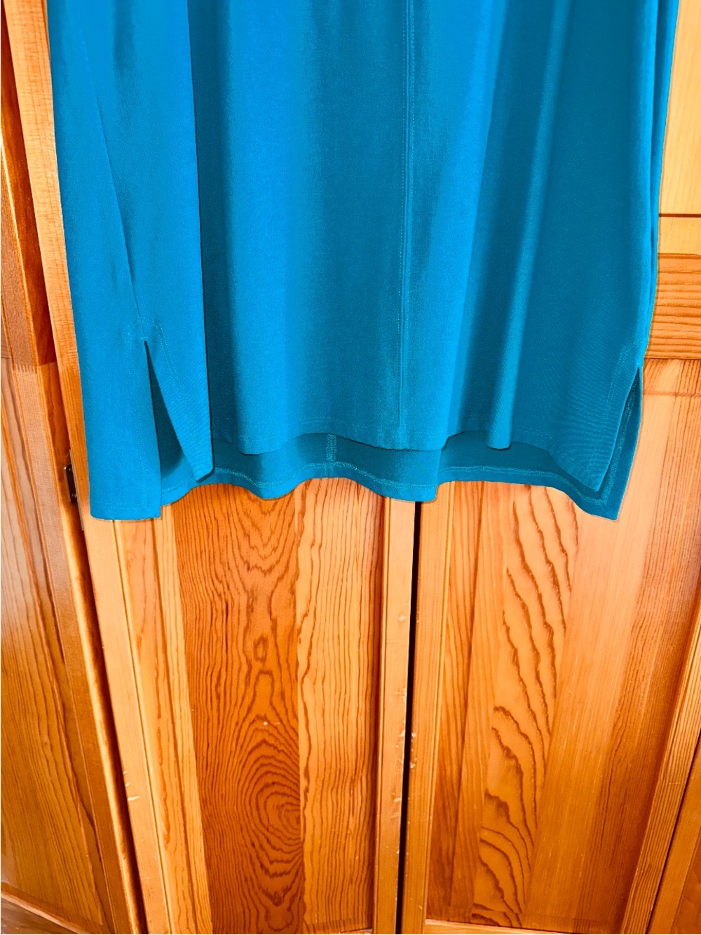 Eileen Fisher Teal Blue Sleeveless Tunic Top